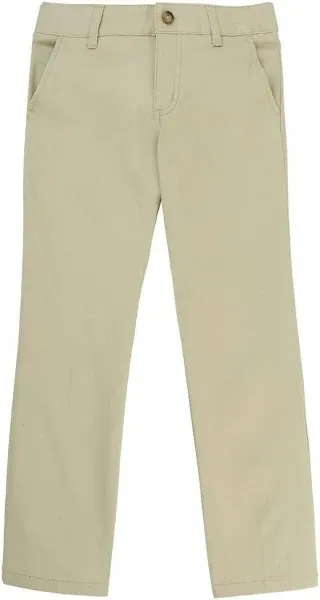 NEW Girls Plus Sz 20 1/2 Adjustable Waist Khaki Straight Leg Pants FRENCH TOAST