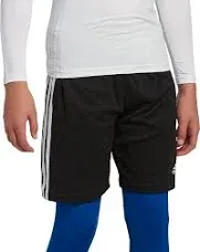 Adidas BLACK Big Boys Mid Rise Adjustable Waist Pull-on Short, US 5