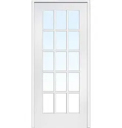 National Door Company Zz09306l Primed MDF 15 Lite Clear Glass