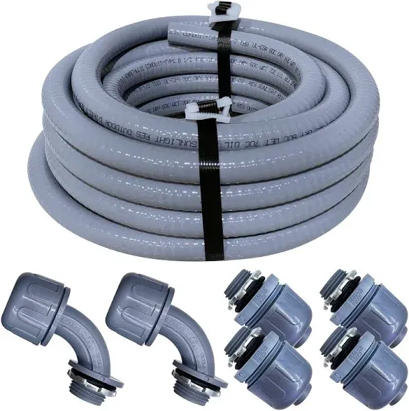 Sealproof Non-Metallic Liquid-Tight Conduit and Connector Kit 8431KIT 25&#039;