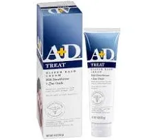 A+D Diaper Rash Cream, Treat - 4 oz