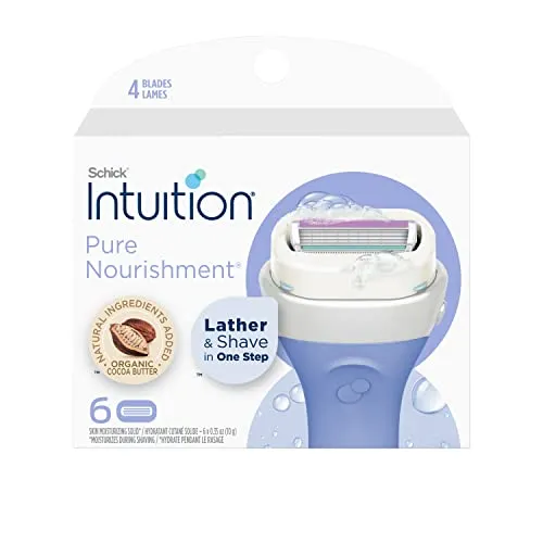 Schick Intuition Pure Nourishment with Coconut Milk & Almond Oil Razor Handle Plus 2 Refill Razor Blades - 1 pack