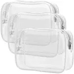 PACKISM Clear Toiletry Bag, 3 Pack TSA Approved Toiletry Bag Quart Size Bag, Travel Makeup Cosmetic Bag for Women Men, Carry On Airport Airline