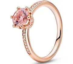 Pandora Pink Sparkling Crown Solitaire Ring