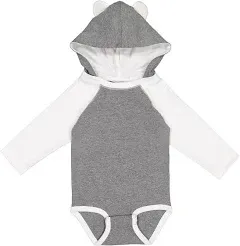 Rabbit Skins Infant Long Sleeve Fine Jersey Bodysuit with Ears