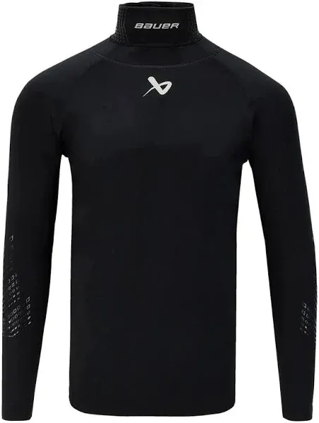 Bauer Neck Protect Long Sleeve Base Layer Top Size XL Youth Black