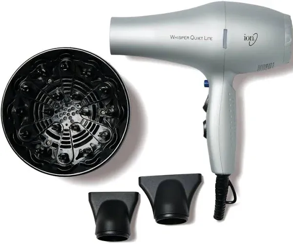 Ion Whisper Quiet Lite Ionic - Ceramic Hair Dryer, 1875 Watts, Lightweight, P...