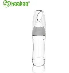 Haakaa Silicone Baby Food Dispensing Spoon with Cap (Pack of 4)