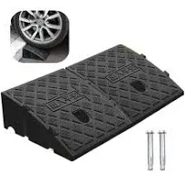 GOYUWEN 2 Pack High Portable Curb Ramps Lightweight Plastic Heavy Duty Plastic Threshold Ramp Set for Low Cars Driveway Loading Dock