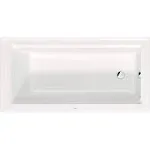 Duravit 700442000000090 Architec 60" L X 30" W X 19-1/8" H Rectangular Alcove Acrylic Soaking Bathtub with Overflow and Right Drain in White