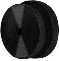 0.75 Inch x 82 Feet Black Self Adhesive Hook and Loop Tape Sticky Back Fastening