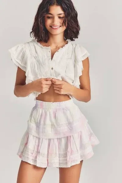 Loveshackfancy Ruffle Mini Skirt