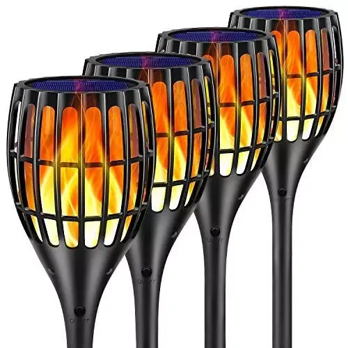 Ollivage Solar Lights Outdoor Upgraded, 43" Flickering Flames Torch