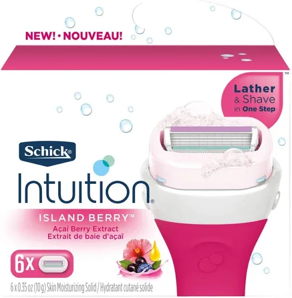 Schick Intuition Island Berry Refill Blade Cartridges