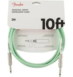 Fender 10-Foot Original Instrument Cable, Straight-Straight, Surf Green - 1 Pack