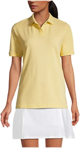 Lands' End Women's School Uniform Short Sleeve Mesh Polo Shirt