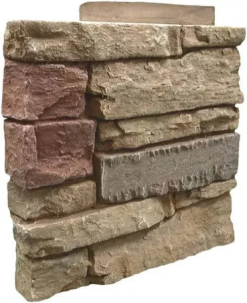 GenStone Desert Sunrise 12" Corner Panel Left Stacked Stone G2SSDSCPL