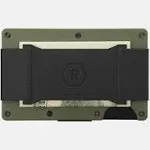 The Ridge Wallet - Aluminum: Cash Strap - Matte Olive