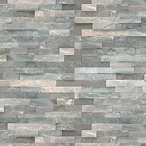 Sierra Blue Slate Split Face Ledger Wall Panel 6 in. x 24 in. Natural Stone Tile for Accent Walls Kitchen Backsplash Fireplace (30 pcs / 30 sqf)