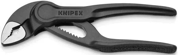 Knipex 87 00 100, Cobra® XS Water Pump Pliers, 4&#034;, Bare Handles, Embossed, Bulk