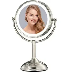 VESAUR Professional 10" Large Size Lighted Makeup Mirror, 5X Magnifying Mirror