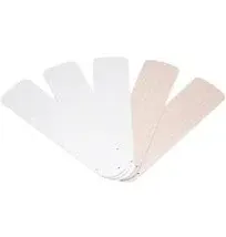 Westinghouse 7741600 52 inch White and Bleached Oak Reversible Fan Blades, 5-Count,