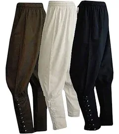 Men's Ankle Banded Pants Medieval Viking Navigator Pirate Costume Trousers Renaissance Gothic Pants