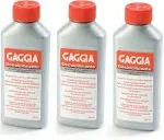 Gaggia Decalcifier Descaler Solution 250ml 3 Bottles