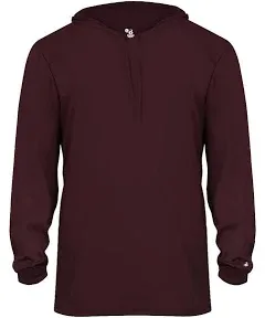 Badger 4105 B-Core Hooded Long Sleeve T-Shirt