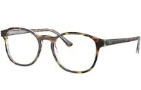 Ray-Ban RB5417 - Round Striped Brown Frame Eyeglasses | Eyebuydirect