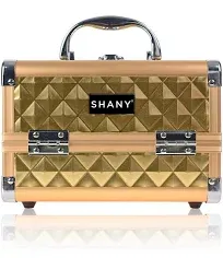 Shany Mini Makeup Train Case with Mirror - Golden House