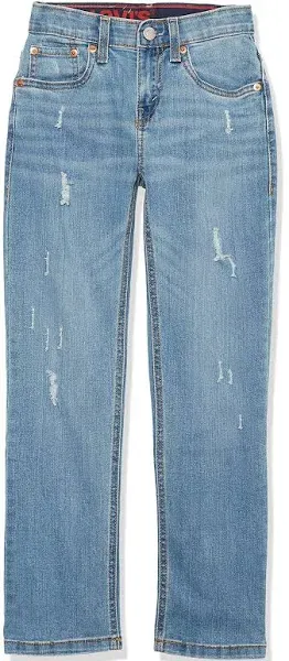 Levi&#039;s 514 Straight Fit Flex Stretch Jeans Youth Boys 12 Reg Light Blue Denim