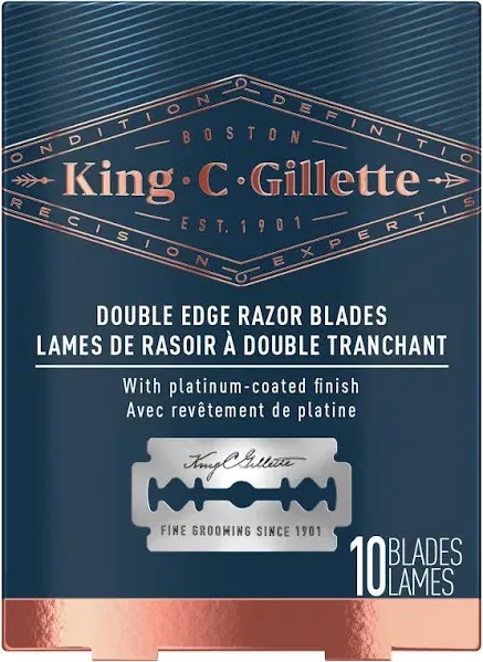 Gillette King C. Men’s Double Edge Safety Razor Blades