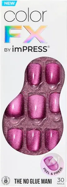 imPRESS Color Fx Press on Nails No Glue Needed, Pink (30 ct)