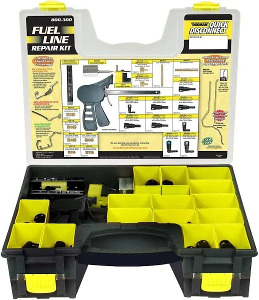 Dorman 800-300 Nylon Fuel Line Repair Kit, 104 Piece Universal Fit