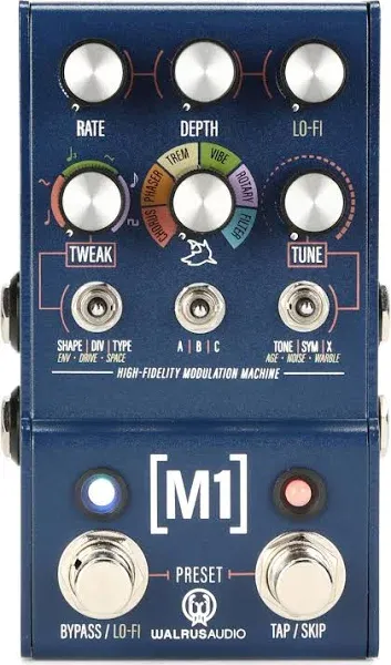 Walrus Audio MAKO Series M1 High Fidelity Modulation Machine, Blue (900-1063)