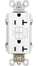 Legrand radiant 20 Amp 125-Volt Tamper Resistant GFCI Duplex Outlet White