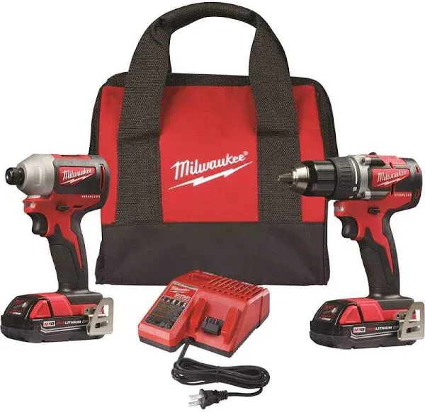 Milwaukee 2892-22CT M18 Compact Brushless 2-Tool Combo Kit Drill Driver/Impact