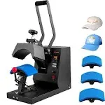 VEVOR Hat Heat Press with 4pcs Interchangeable Platens(6"x3"/6.7"x2.7"/6.7"x3.8"/8.1"x3.5"), Cap Heat Press for Stuctured Hats, Rigid Steel Frame No