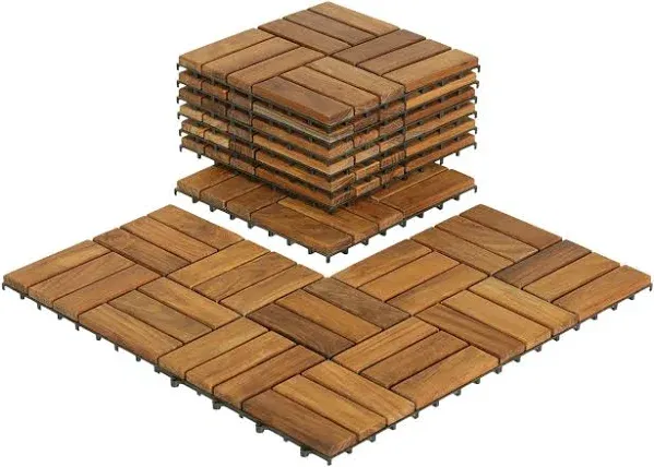 Bare Decor EZ-Floor Interlocking Flooring Tiles