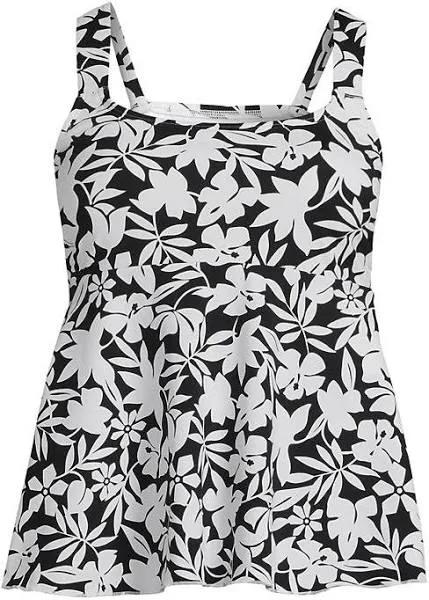 Women's Lands' End Flutter Empire UPF 50 Tankini Swimsuit Top