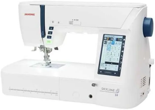 Janome Skyline S9 Indigo Sewing Plus Embroidery Machine NEW