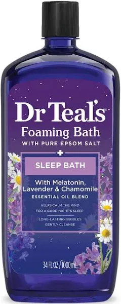 Dr Teal&#039;s Foaming Bath with Pure Epsom Salt, Sleep Bath 34oz