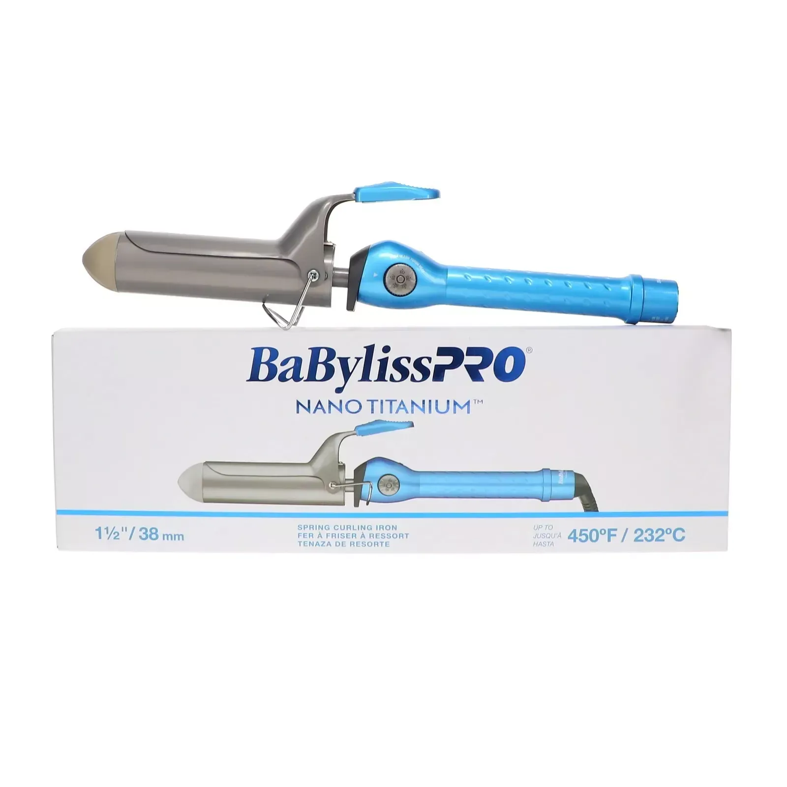 BaBylissPRO Nano Titanium Spring Curling Iron 1 1/2 Inch