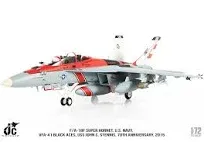 McDonnell Douglas F/A-18F Super Hornet Fighter Plane U.S. Navy VFA-41 Black Aces USS 1/72 Diecast Model by JC Wings