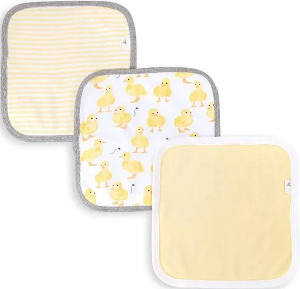 Little Ducks Organic Cotton Washcloths 3 Pack