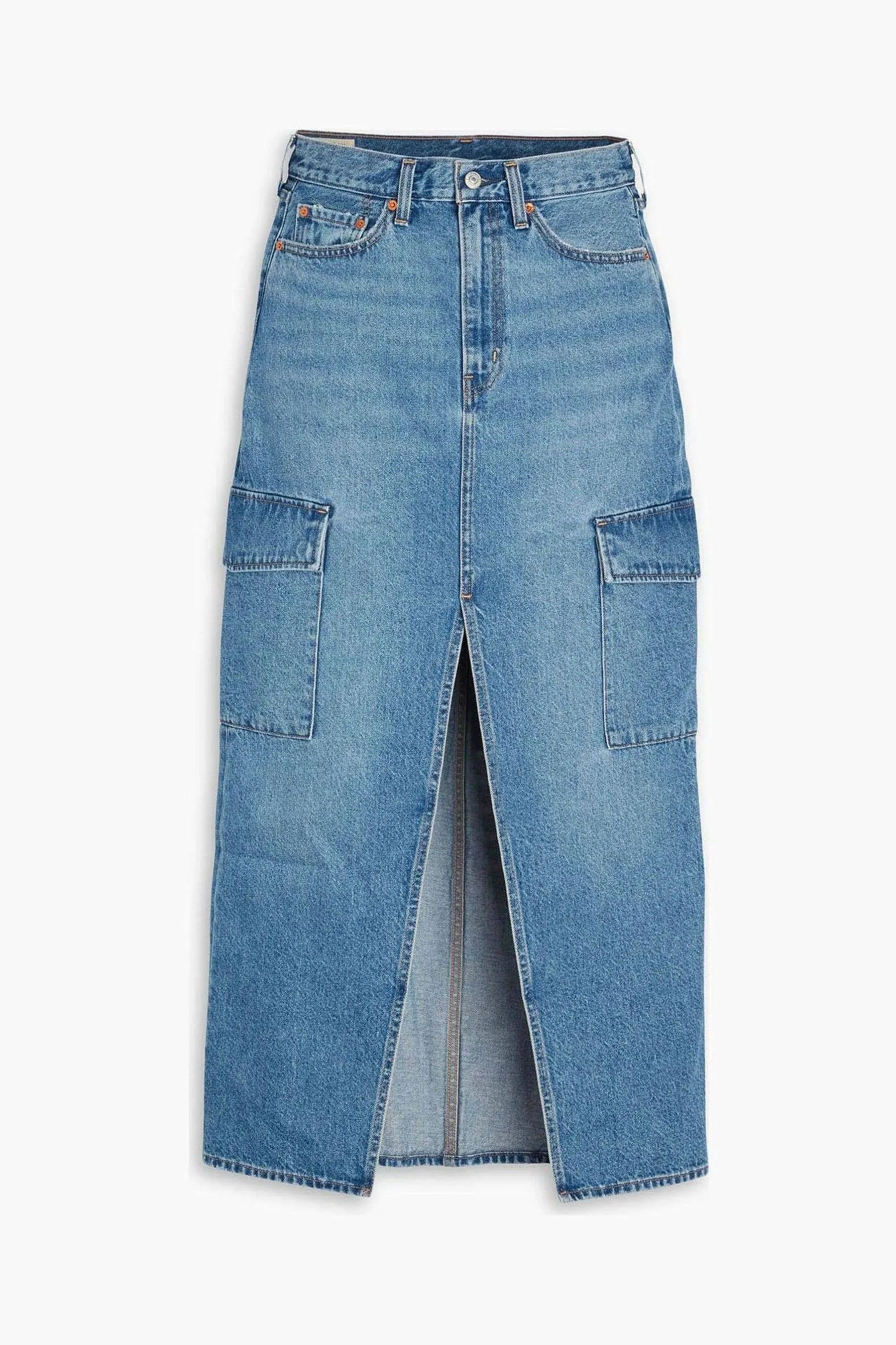 Levi's Rock 'Ankle Column Cargo Skirt' Damen Größe 38 Blue Denim