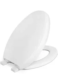 Elongated Toilet Seat in White with Slow Close Cover