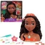 Disney Princess Moana Styling Head, 14-pieces, Pretend Play, Kids Toys for Ages 3 Up