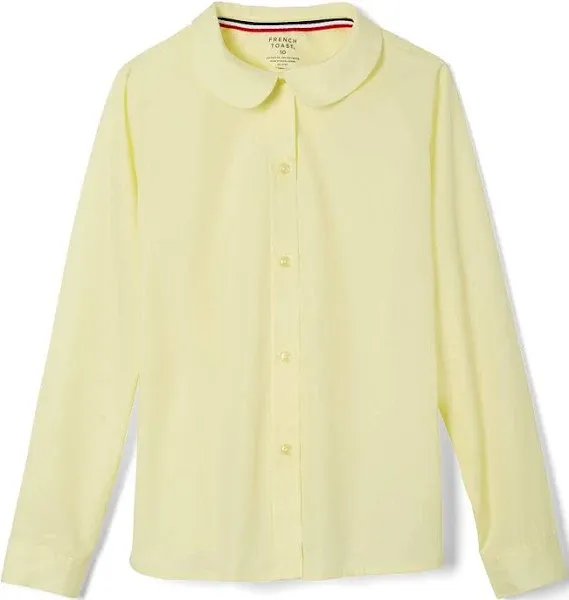 Girls&#039; Long Sleeve Peter Pan Collar Blouse, Light Blue